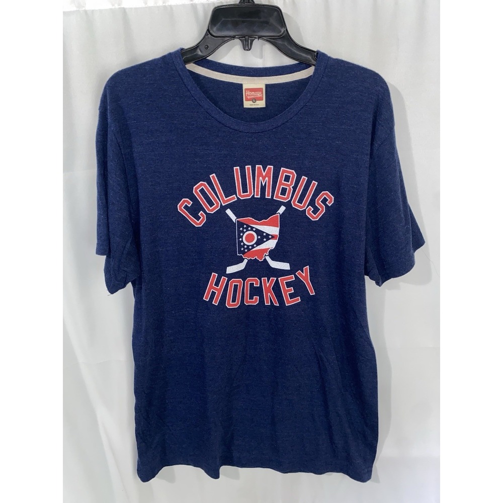 Homage Columbus Blue Jackets Ohio Hockey T Shirt‎ Large